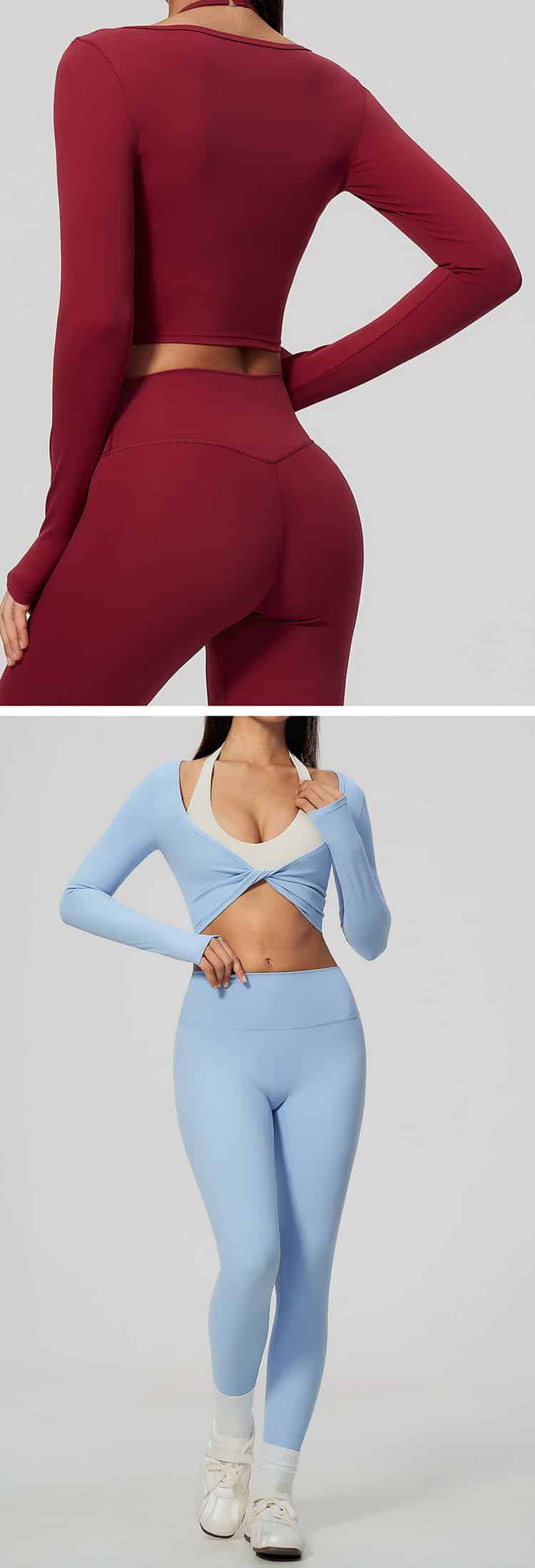 Full long sleeves offer proper coverage to protect your arms in air-conditioned studios or cool mornings