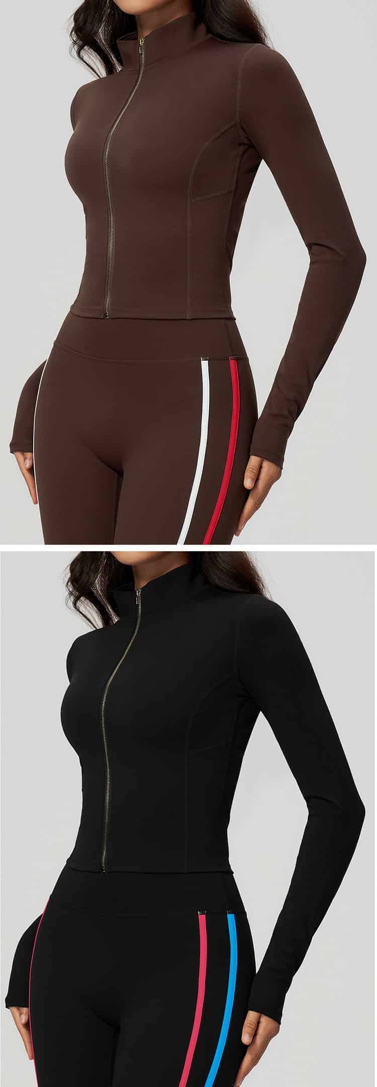 Upgrade your activewear collection with our Women Waist Shaping Long Sleeve Yoga Jacket